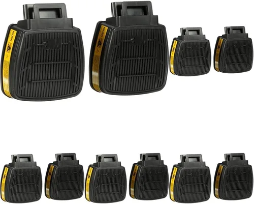 3M Cartucho respirador, cartucho Secure Click D8003 para vapores orgánicos y gas ácido, aprobado por NIOSH, doble flujo para mayor transpirabilidad