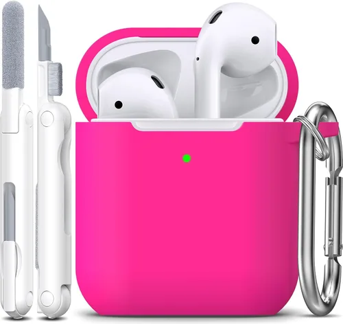 Vista 72 de Funda para AirPods con llavero, protección completa, de silicona, accesorios para AirPods, funda para chicas con estuche de carga inalámbrico