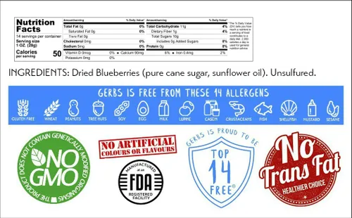 Vista 6 de Frutas secas GERBS, Top 14 libres de alergia alimentaria, sin sulfuro, sin conservantes, sin OMG, vegano