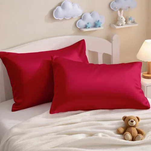 Vista 11 de NTBAY Juego de 2 fundas de almohada de algodón egipcio para niños pequeños, fundas de almohada de viaje de algodón de 500 hilos de 13 x 18 pulgadas