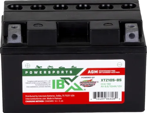 Vista 17 de Interstate Batteries YTX14L-BS 12V 12Ah Powersports Batería 200CCA AGM recargable de repuesto para motocicletas Harley-Davidson (XTX14L-BS)