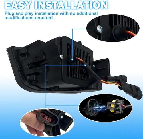 Vista 9 de Conjunto de luces antiniebla LED para 4 Runner 2003 2004 2005, un par de lámparas antiniebla delanteras con luces de circulación diurna y luces