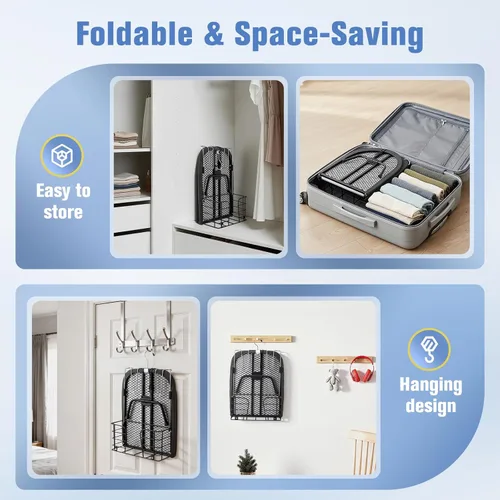 Vista 6 de Tabla de planchar de mesa, pequeña tabla de planchar plegable con soporte de hierro, mini tabla de planchar portátil para espacios pequeños, mesa