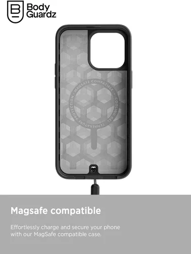 Vista 3 de BodyGuardz Paradigm Pro Funda para iPhone 15 Pro Max, protección a prueba de golpes con clasificación de caída de 18 pies, compatible con MagSafe