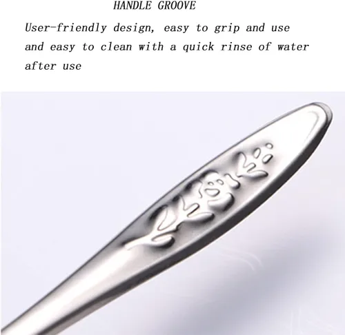 Vista 4 de 6 cucharas de alimentación de mascotas de acero inoxidable, herramienta de alimentación de loro, comedero para pollos.