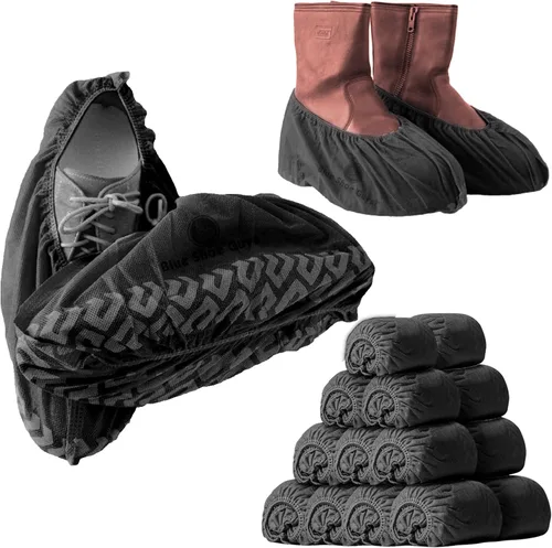 Vista 20 de Blue Shoe Guys Fundas impermeables reutilizables para zapatos, paquete de 4 (2 pares), fundas para botas de lluvia para hombres y mujeres