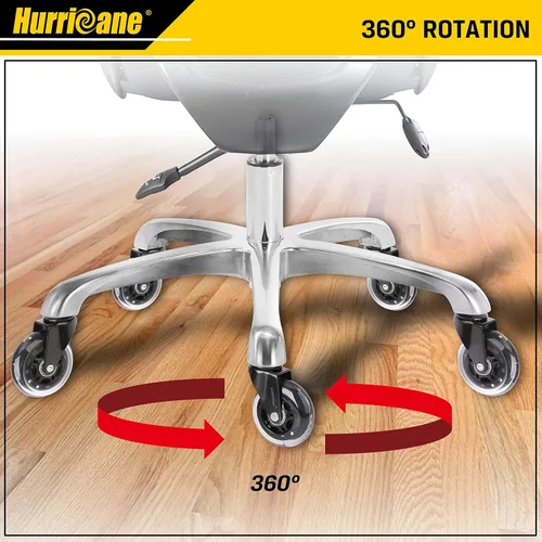 Vista 6 de HURRICANE Ruedas para silla de oficina, rueda de goma de repuesto, ruedas de alta resistencia, ruedas para silla Rollerblade, juego de 5
