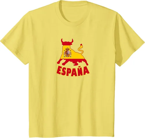 Vista 96 de Spain Espana with Bull and National Flag/Present T-Shirt Asphalt Grey