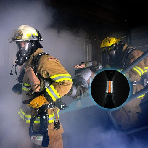 Vista 3 de Juego de accesorios de bomberos de 4 piezas: correa de guante rápida con clip de cocodrilo y clip para cinturón para guantes de bombero, policía