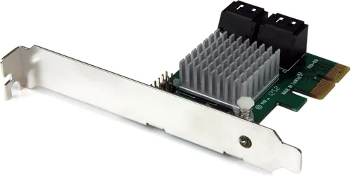 StarTech.com Tarjeta controladora RAID PCI Express 2.0 SATA III 6Gbps de 4 puertos con niveles HyperDuo SSD - Adaptador de controlador PCIe SATA 3,