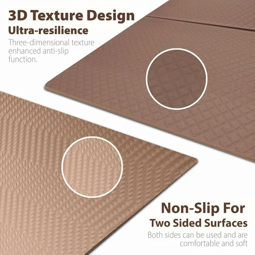 Vista 3 de Foldable Yoga Exercise Mat – Lightweight, Anti-Slip, and Easy to Store for Yoga, Pilates, Home Workouts, and Floor Exercises