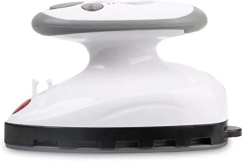 Vista 2 de Ivation Mini plancha pequeña, diseño compacto de doble voltaje, ideal para viajes, suela de cerámica antiadherente, planchado en seco o a vapor