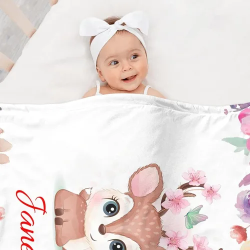 Vista 3 de Juegos de ropa de cama personalizados para cuna para niñas bebés, juego de ropa de cama personalizado para cuna con nombre, ropa de cama