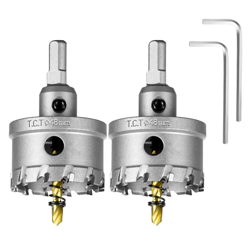 Vista 9 de SALI 1-1/16" (27mm) Kit de sierra perforadora TCT con punta de carburo de tungsteno Broca de sierra perforadora con punta de carburo con broca