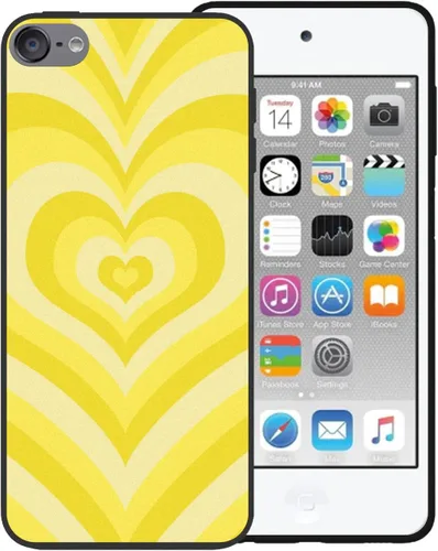 Vista 12 de Compatible con iPod Touch 5/6/7 Negro Lindo Corazón Túnel Centro Amor Patrón de Amor a prueba de Golpes Protección Antideslizante Delgada Suave