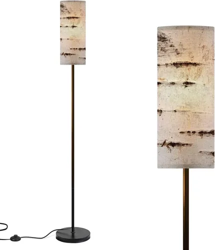 Vista 10 de Modern Floor Lamps for Living Room neon Gradient Animal Print Seamless Leopard for Fabric Textile Standing Lamps with Linen Lampshade Tall Lamp