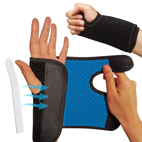 RiptGear Muñequera para túnel carpiano, muñequera ajustable para mujeres y hombres, soporte de compresión de férula de mano y muñeca para