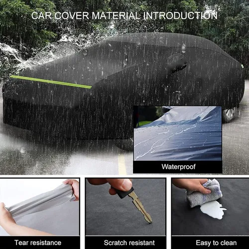 Vista 3 de Funda de coche compatible con Dacia Duster Logan Mcv Sandero Protección para todo tipo de clima, cubierta impermeable al viento, a prueba de polvo