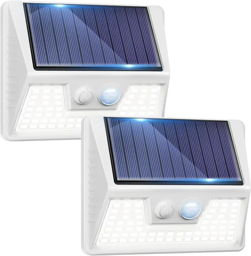 Vista 12 de vighep Paquete de 12 luces solares con sensor de movimiento para exteriores, luces impermeables para valla con 3 modos de iluminación, luces LED