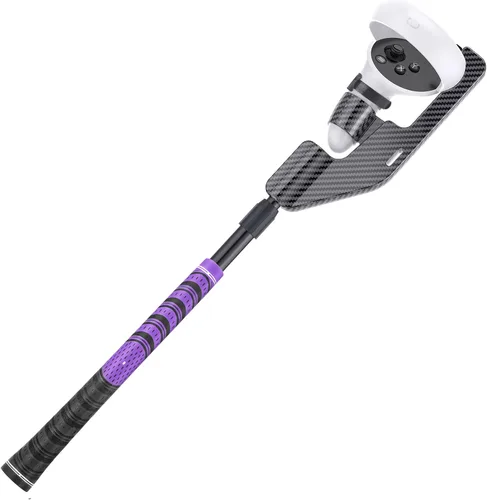 VR Golf Club Handle Accessories Compatible with MetaOculus Quest 2, Adjustable Virtual Reality Golf Club Attachment Adapter for Family, Children,