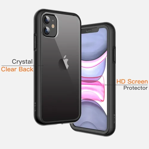 Vista 5 de JETech Funda para iPhone 11 de 6.1 pulgadas con protector de pantalla integrado antiarañazos, cuerpo completo de 360 grados, cubierta de teléfono