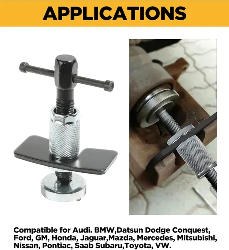 Vista 6 de SUJADE YAKEFLY Herramienta de rebobinado de pistón de pinza de freno, herramienta de retroceso de pistón de freno, herramienta de retroceso de freno