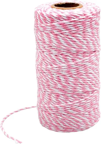 Vista 9 de Cordel azul para panaderos de 328 pies, hilo de algodón para manualidades navideñas, color azul oscuro y blanco