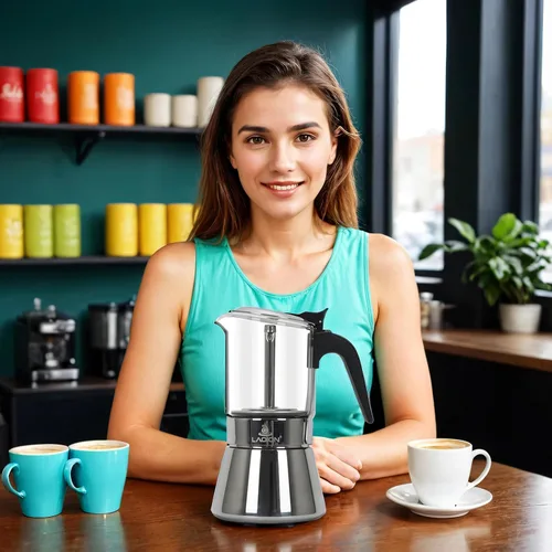 Vista 7 de LAOION Máquina de café expreso para estufa, 3 tazas de 5.4 fl oz, cafetera