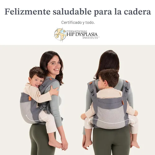 Vista 5 de Beco Portabebés para niños pequeños (20 a 60 libras) con malla 3D transpirable y asiento extra ancho, estilo mochila y transporte frontal - Mochila