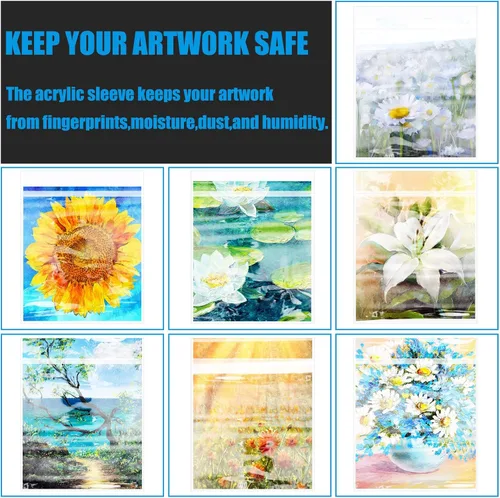 Vista 6 de Patelai 100 bolsas de almacenamiento transparentes sin ácidos, de 16 3/8 x 20 1/8 pulgadas, de plástico resellable, autoadhesivas, con cierre