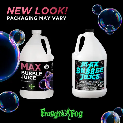 Vista 2 de Froggys Fog - 4 galones - Líquido de jugo de burbujas MAX - 10 veces las burbujas de máquinas estándar