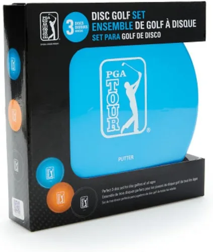 PGA TOUR Juego de iniciación de golf de 3 discos, accesorios de golf de disco, multicolor, talla única, Multicolor -