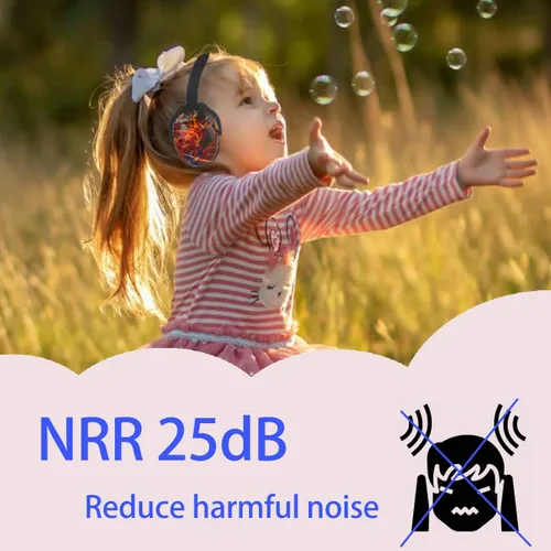 Vista 6 de Auriculares con cancelación de ruido para niños, protección auditiva NRR de 25dB, reducción de ruido, a prueba de sonido para niños, orejeras