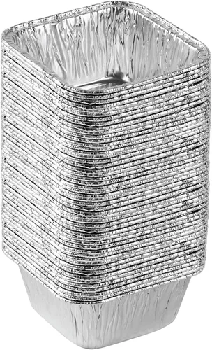 Vista 11 de PLASTICPRO Moldes de aluminio desechables de 9 x 9 x 2 pulgadas para hornear, utensilios de cocina perfectos para hornear pasteles, panes, brownies