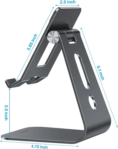 Vista 4 de OMOTON Soporte ajustable para tablet de escritorio, brazos más largos mejorados para una mayor estabilidad, soporte para tableta T2 con diseño hueco