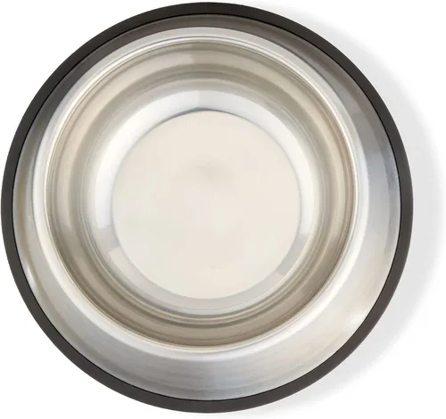 Vista 4 de Yaxa Basics Cuenco antideslizante de acero inoxidable para agua y comida para perros, paquete de 2 (10 x 2.8 pulgadas), cada uno con capacidad