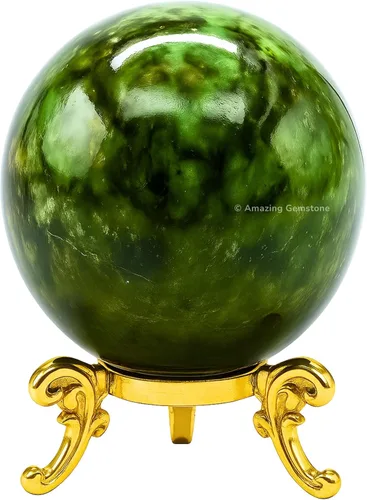 Vista 70 de Amazing Gemstone Bola de cristal de Yaxaita con soporte, bolas de meditación de esfera de cristal de 1.5 pulgadas para brujería y bolas decorativas