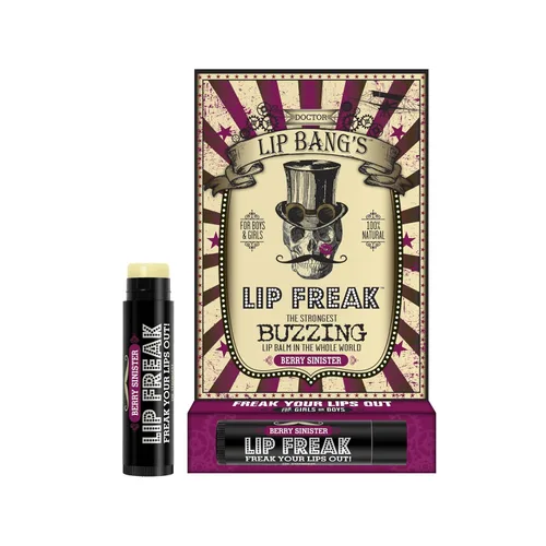 Vista 4 de Doctor Lip Bang's Bálsamo labial BUZZING Lip Freak 100% natural Libre de crueldad Freak labial saborizado (Psycho Punch)