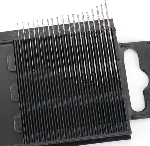 Woodriver Juego de taladro de calibre de alambre tamaño 20 piezas