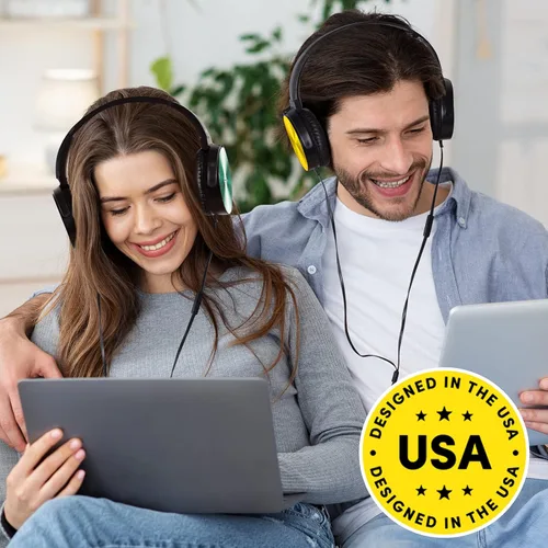 Vista 8 de Auriculares prémium para aula con micrófono (paquete de 5) – Auriculares con cable para niños con micrófono para estudiantes escolares K-12