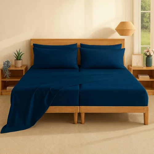 Vista 47 de Casa Platino Juego de sábanas Twin – Sábanas Twin 100% algodón con 2 fundas de almohada, sensación ligera y ajuste seguro, tejido percal crujiente