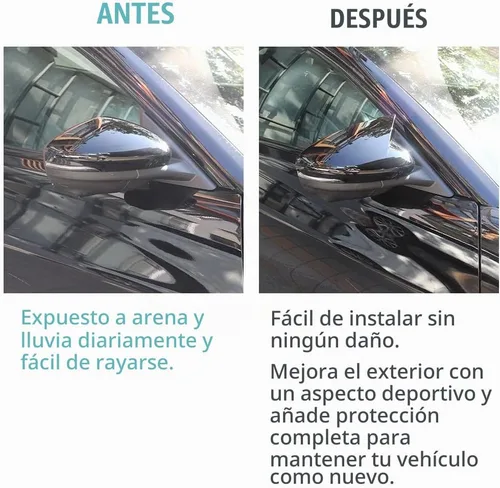Vista 3 de BestEvMod - Tapas para espejo lateral de fibra de carbono para Mach E Direct Add-on, estilo cuerno de vaca, compatible con accesorios Mustang Mach-E