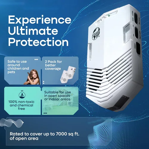 Vista 3 de Repelente de murciélagos para áticos, exteriores e interiores - Sistema repelente de murciélagos ultrasónico avanzado Cleanrth CB006 (paquete de 2)