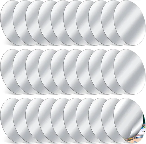 Vista 7 de Dandat 10 espejos pequeños para niños de 4 x 6 pulgadas, ovalados, a prueba de roturas, espejo de plástico para decoración de aula, baño, bricolaje