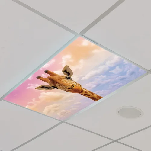 Vista 19 de Outus 4 piezas de cubierta de luz fluorescente para iluminación de aula con 10 imanes, filtro de luz magnético, decoración de panel de techo de 2 x