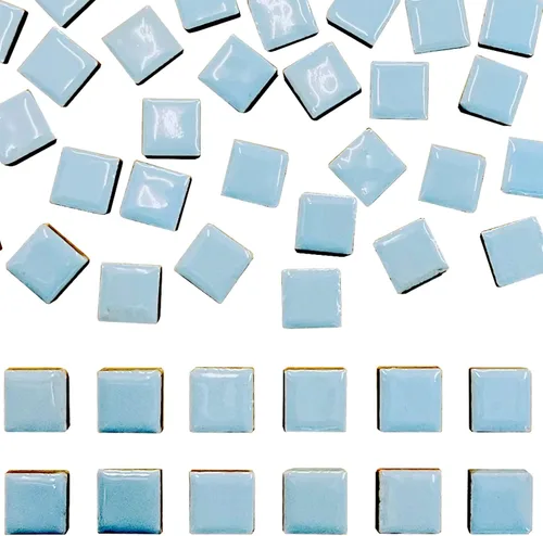 Vista 28 de 70 Piezas de Azulejos de Mosaico de Pétalos, Azulejos Cerámicos a Granel, Suministros de Piezas Cerámicas Manchadas, Kit de Piezas de Cerámica