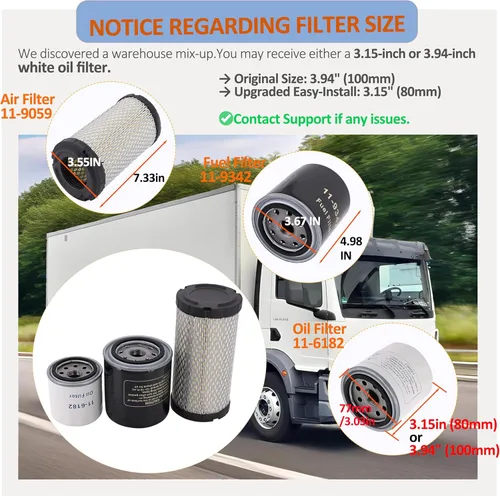 Vista 3 de JEENDA Filter Set Filters 11-6182 11-9059 11-9342 for Thermo King Tripac APU or Evolution