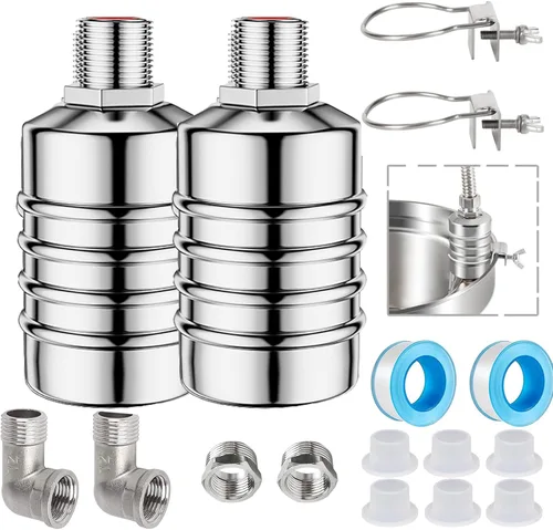 Vista 11 de Válvula de Bola Flotante con Soporte, 1/2" 3/4'' 1'' Válvula de Bola Flotante Mini de Cierre Automático, Válvula Flotante de Control de Nivel