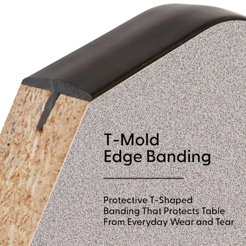 Vista 5 de FDP - Mesa rectangular para actividades escolares y de oficina (24 x 36 pulgadas), patas estándar con deslizadores giratorios, altura ajustable