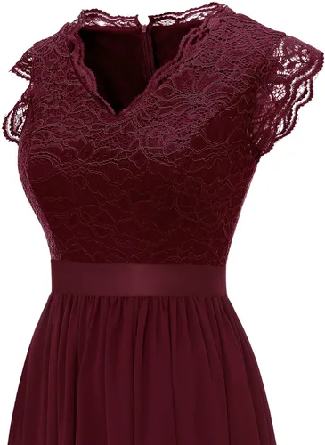 Vista 26 de Dressystar - Vestido de dama de honor, sin mangas, con cuello en V, para fiesta de boda